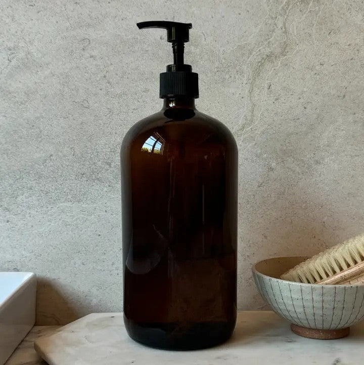 Amber Glass Bottle with trigger (EMPTY)