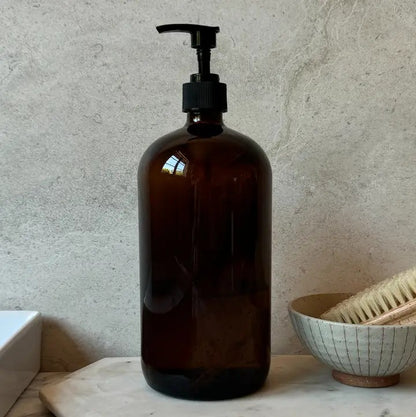Amber Glass Bottle with trigger (EMPTY)