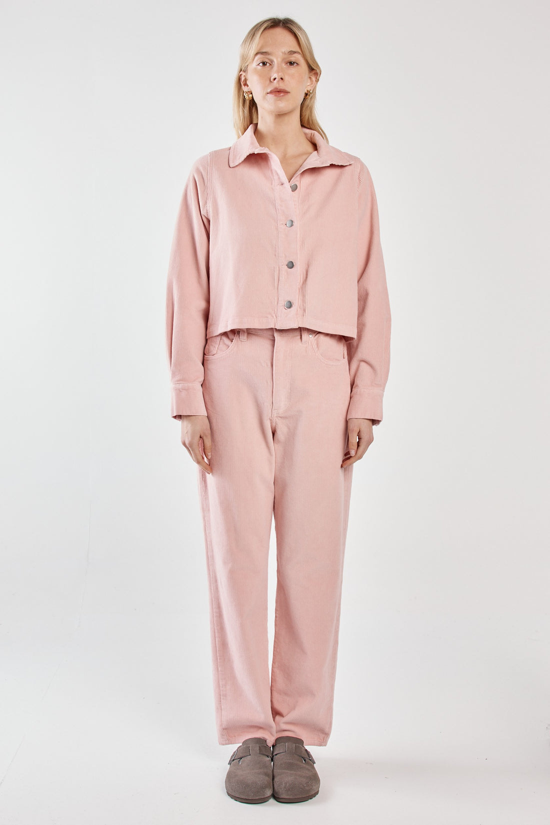 Parco Cord Straight Leg Jean dusty pink