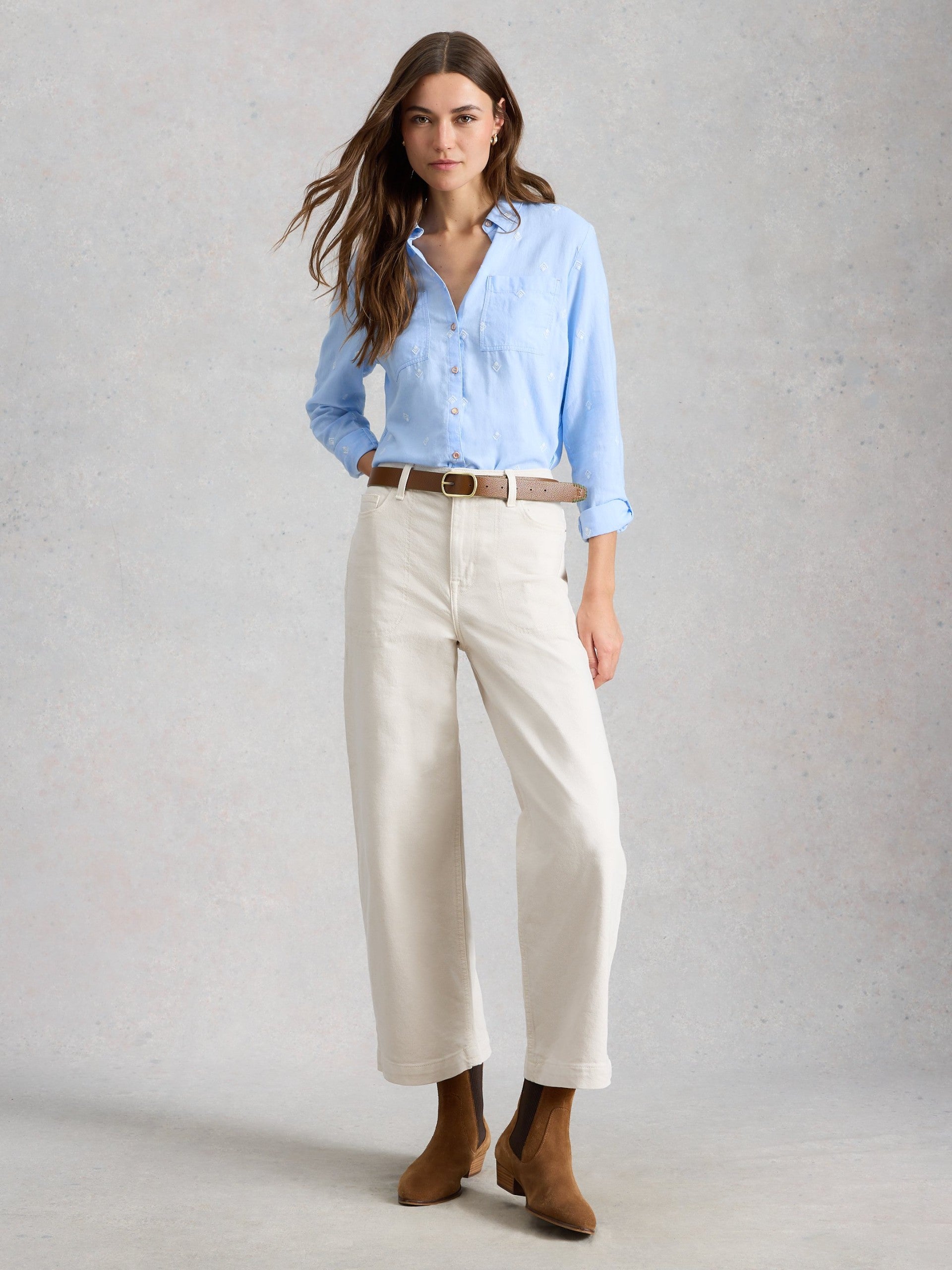 Sophie Organic Cotton Shirt - blue