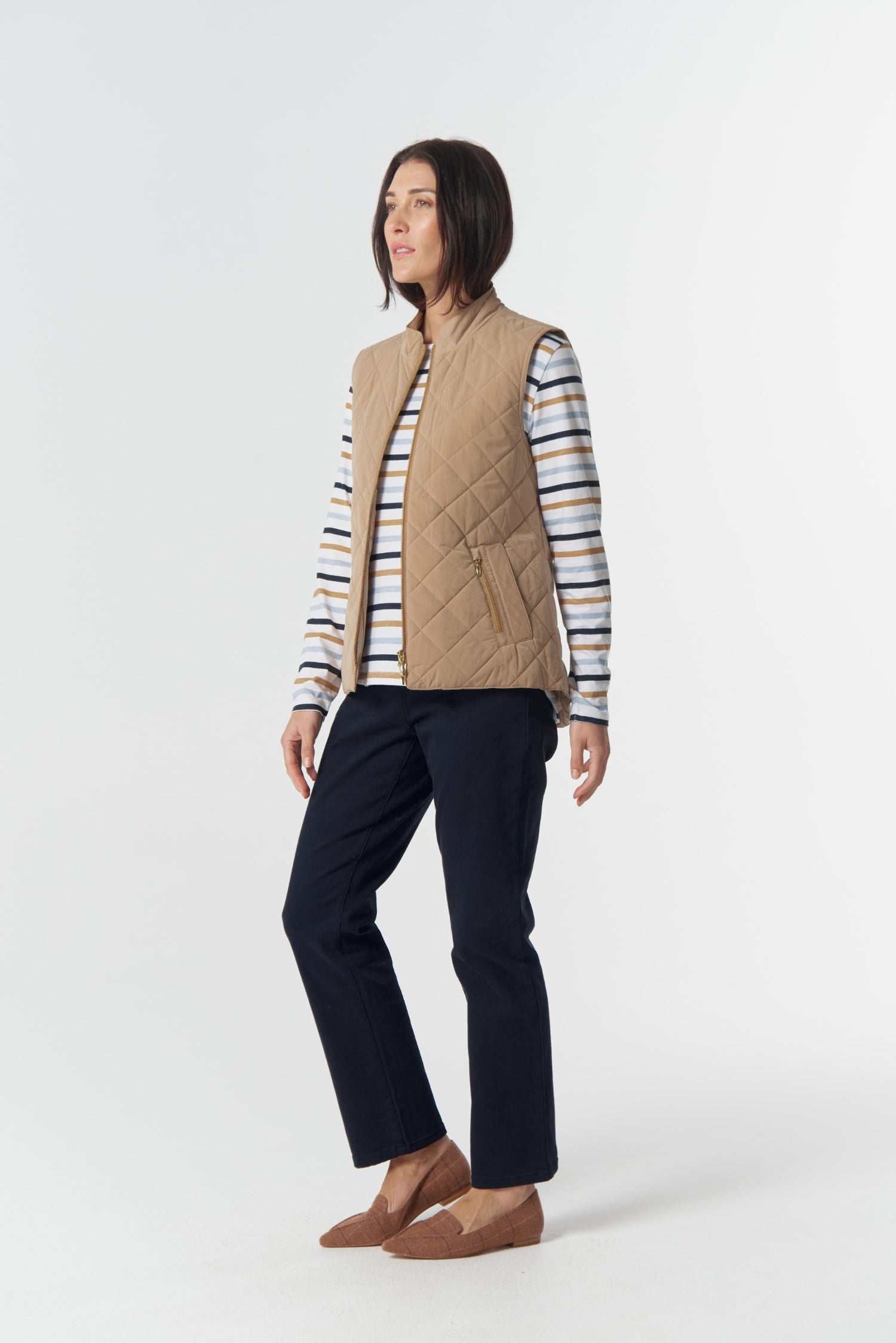Heritage Quilted Vest Iced Coffee