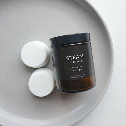 Shower Steamers for Him - Orange + Cedarwood
