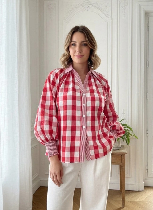Nine Six Eight shirt Rouge