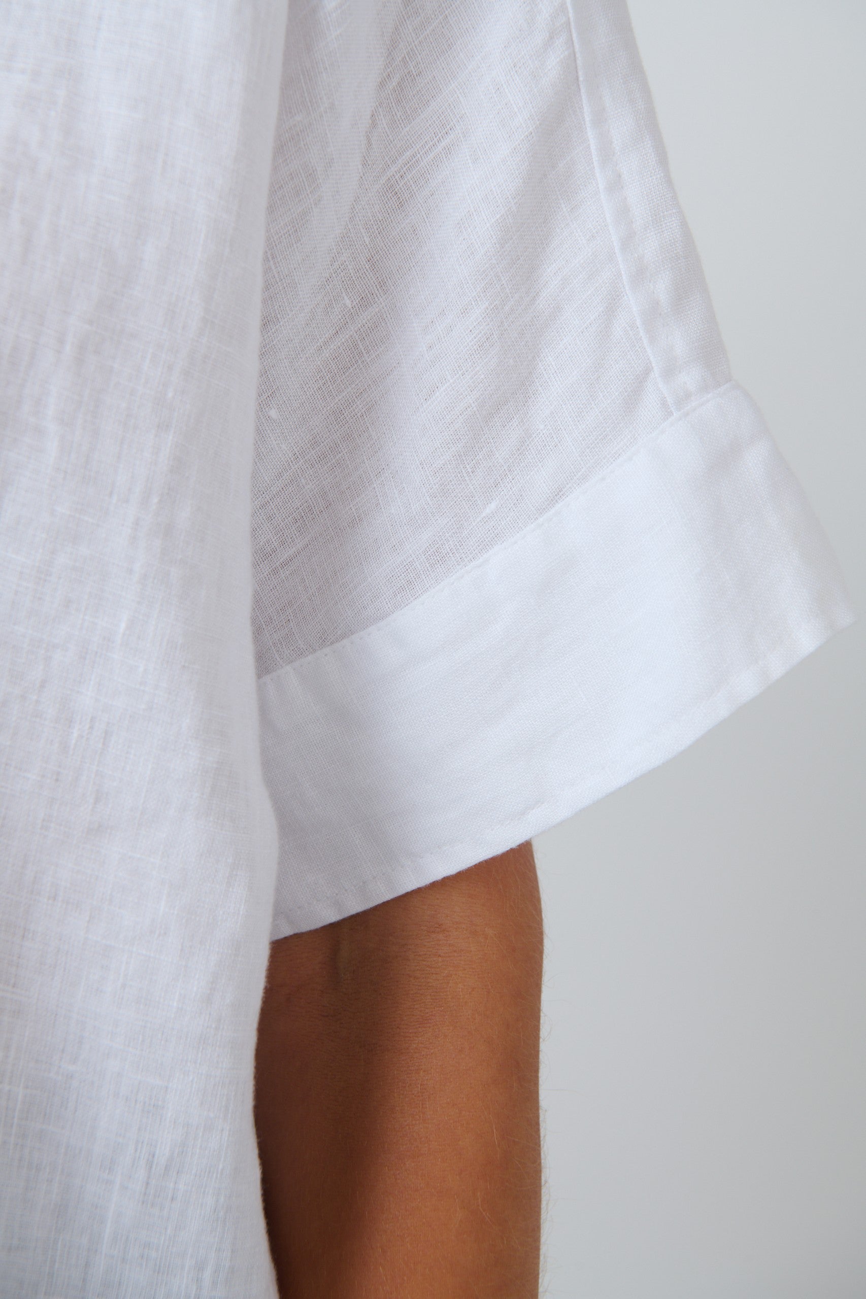Evie linen top - white