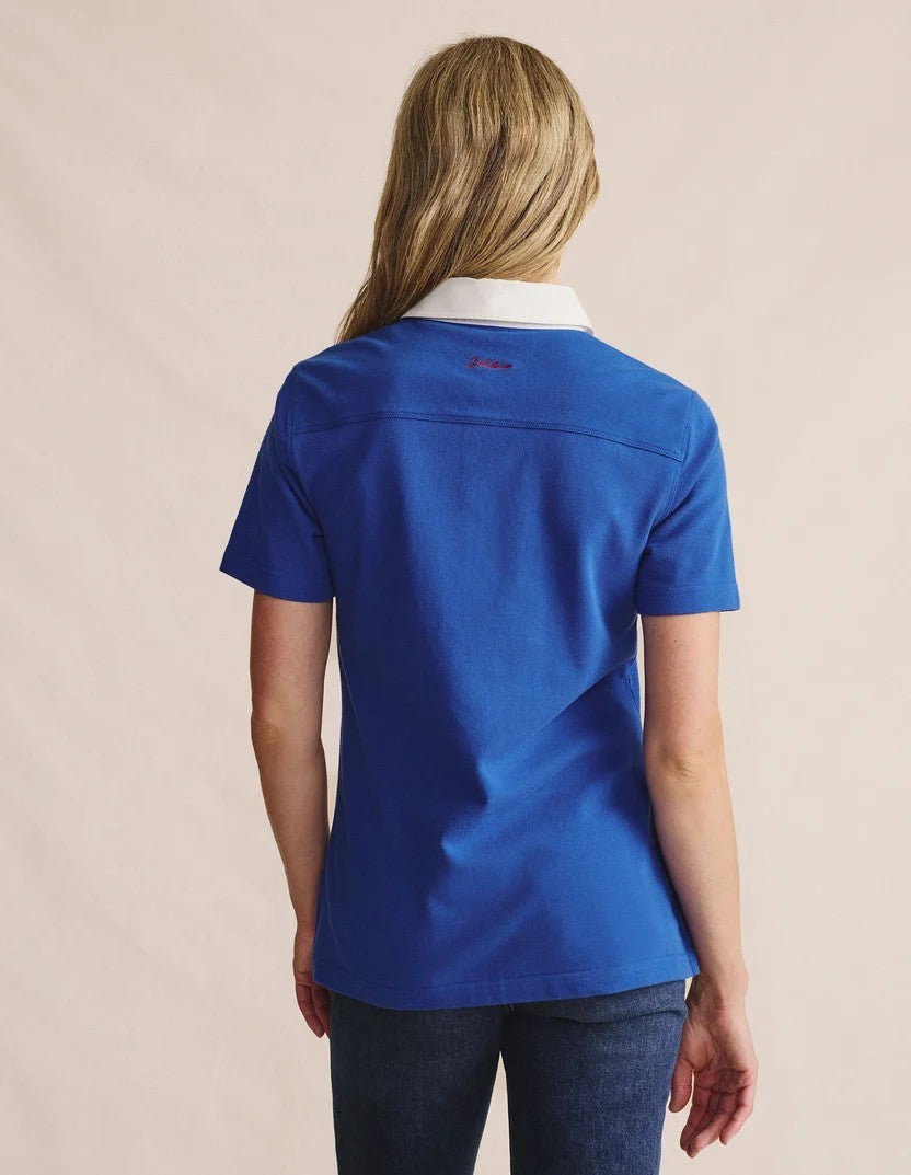 Tuli Short Sleeve Polo - mid blue