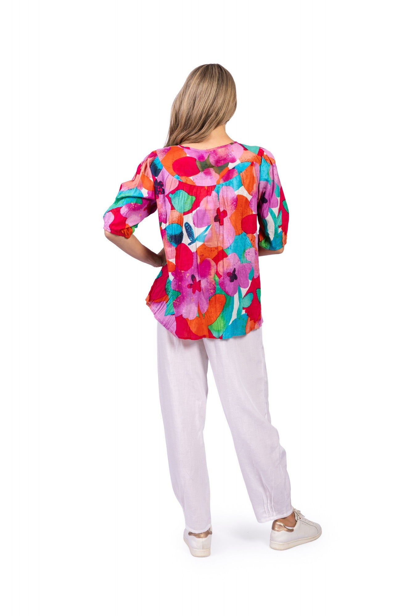 Lrg Floral 2 -Tessa V Neck