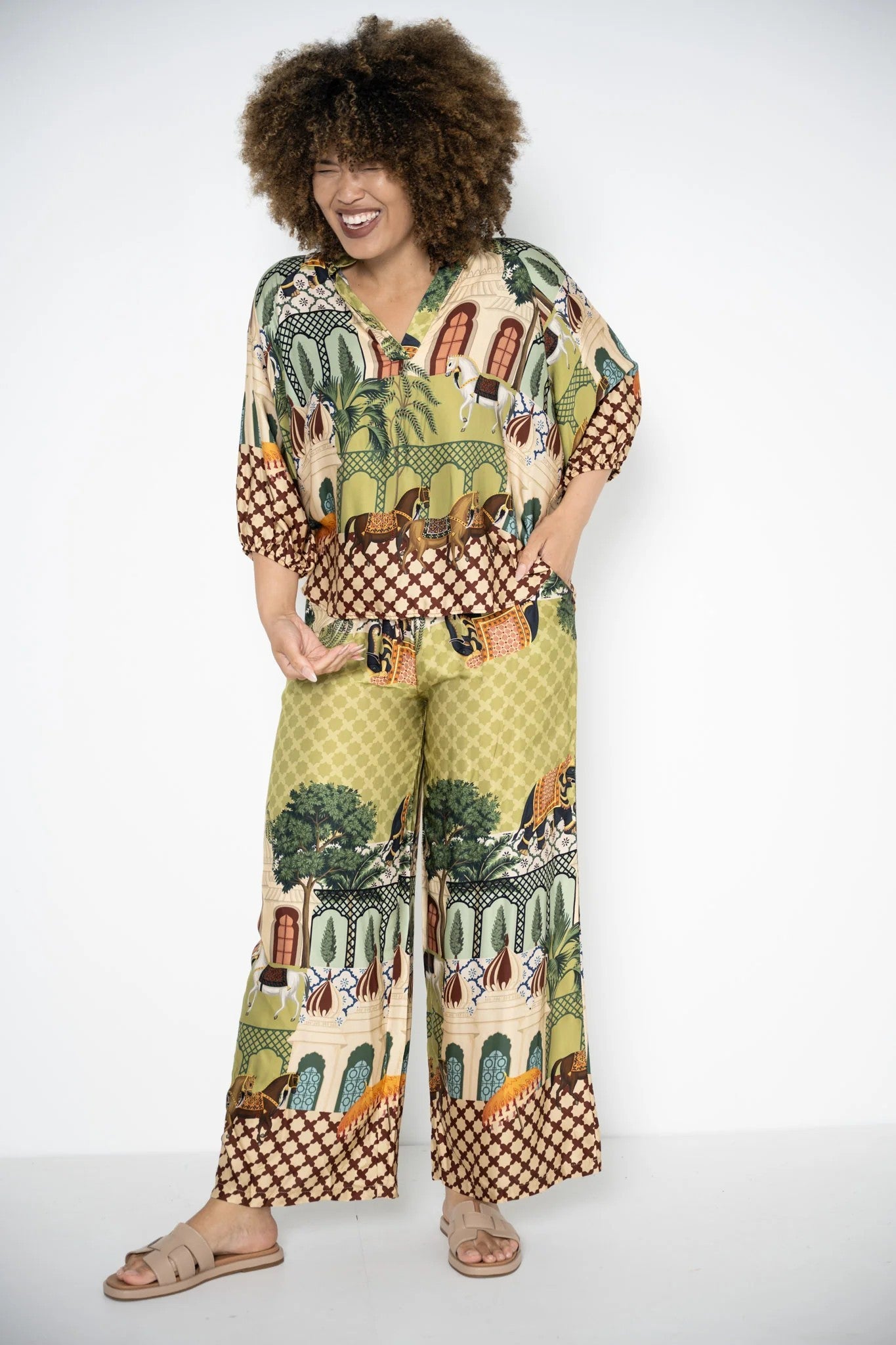 Lacassa Carnival Print Green