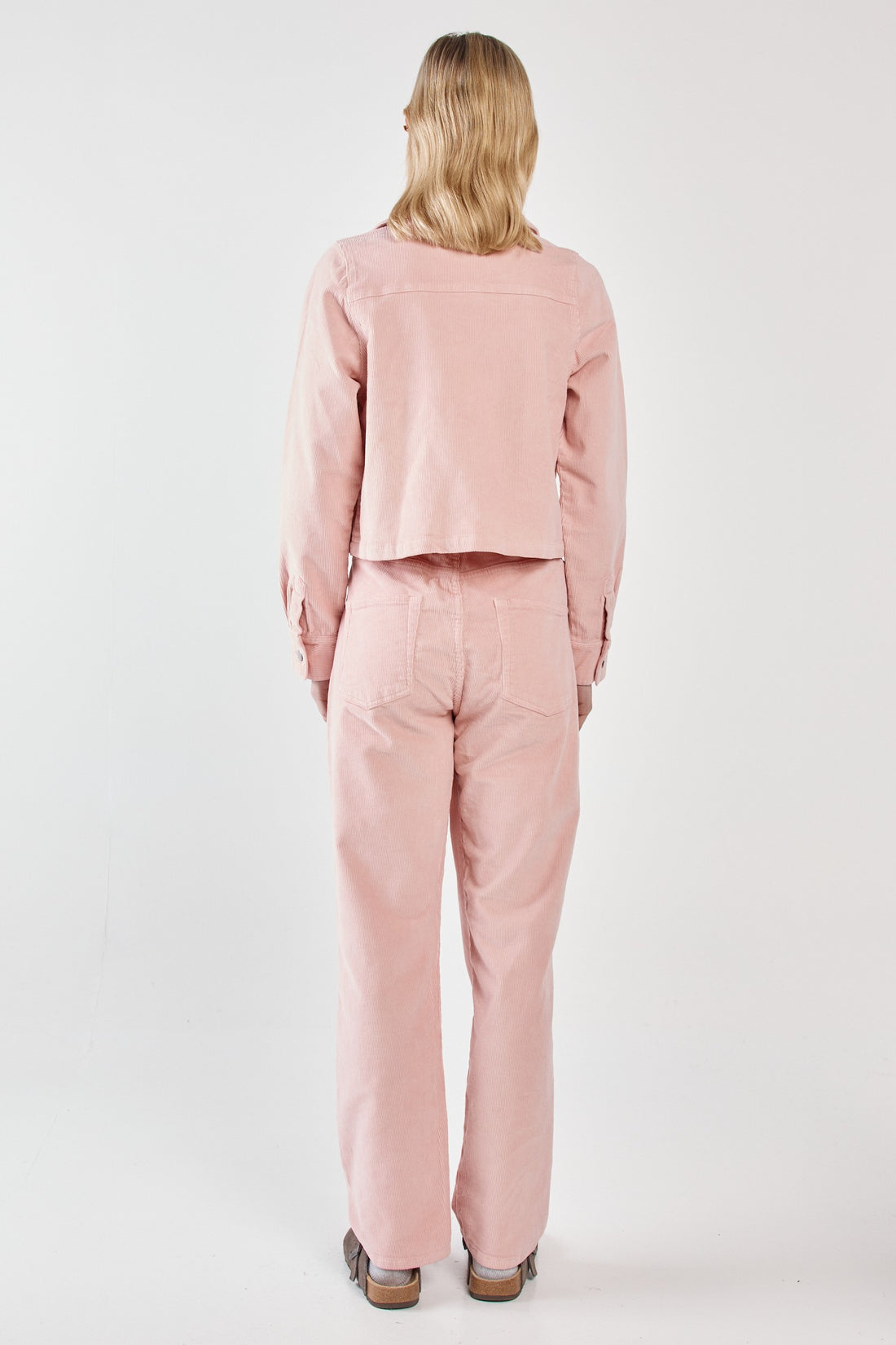 Parco Cord Straight Leg Jean dusty pink