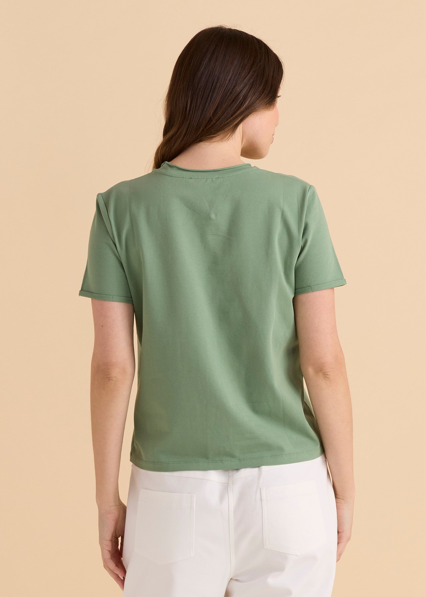 Cotton Slim Fit Tee Green