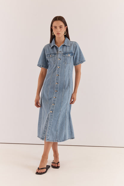 Kara Denim Midi Dress