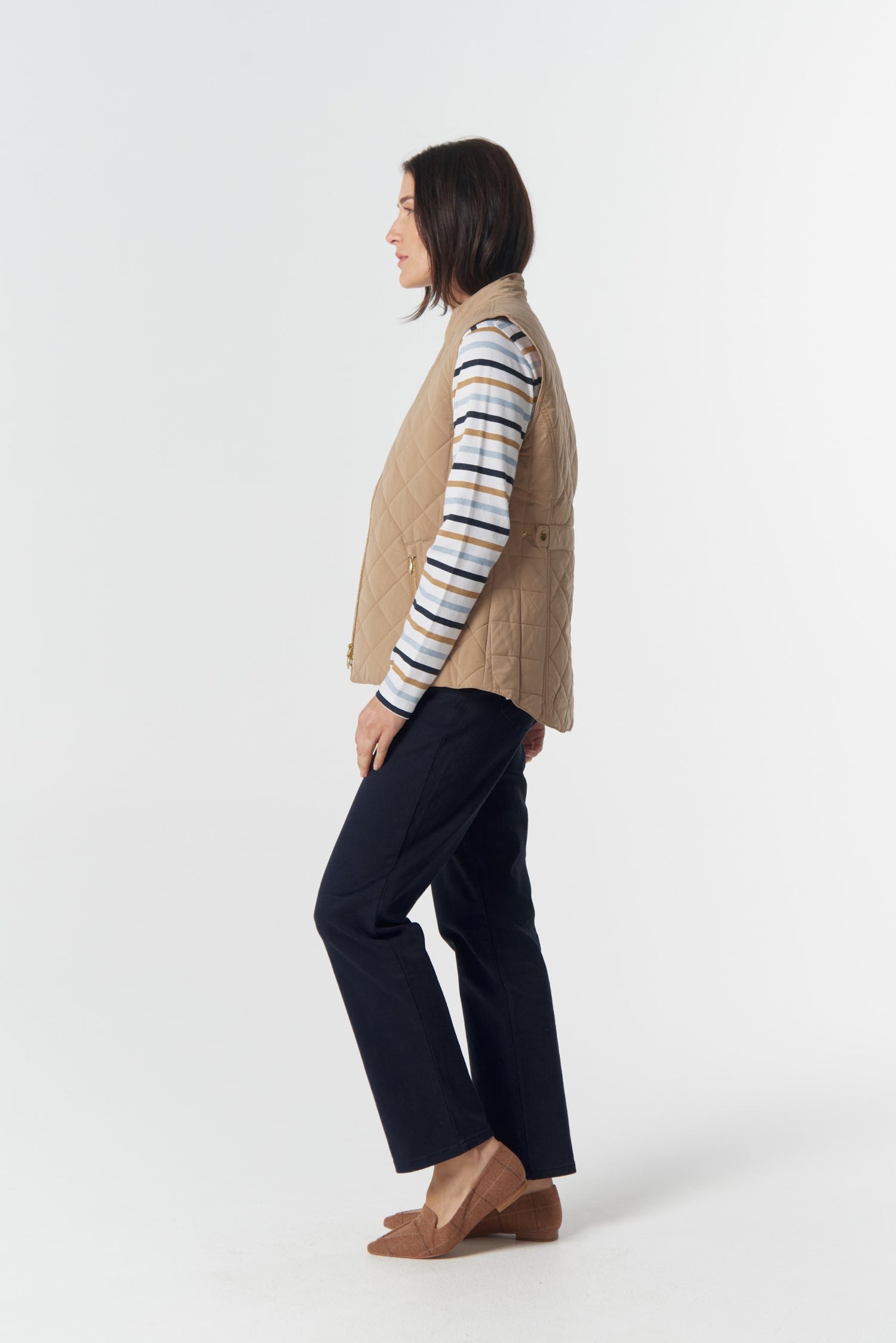 Heritage Quilted Vest Iced Coffee