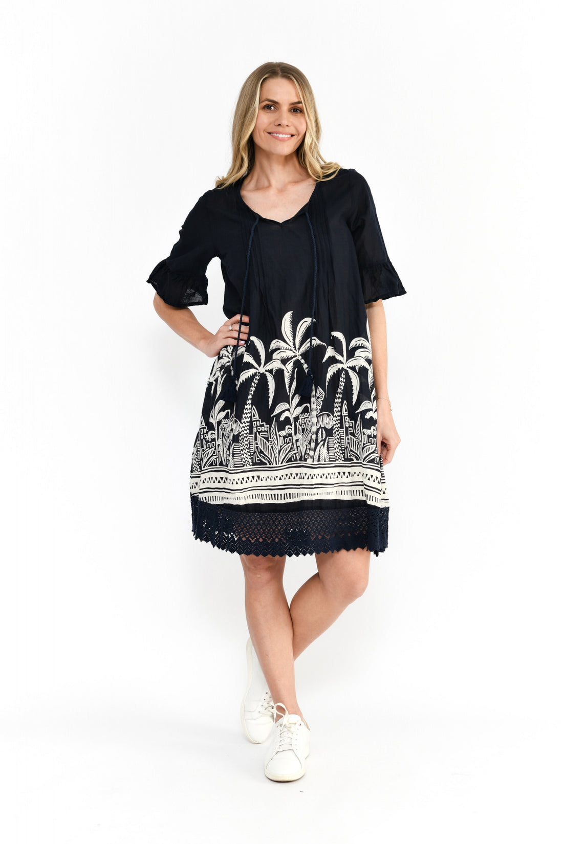 Hannah Tunic boho short sleeve dress