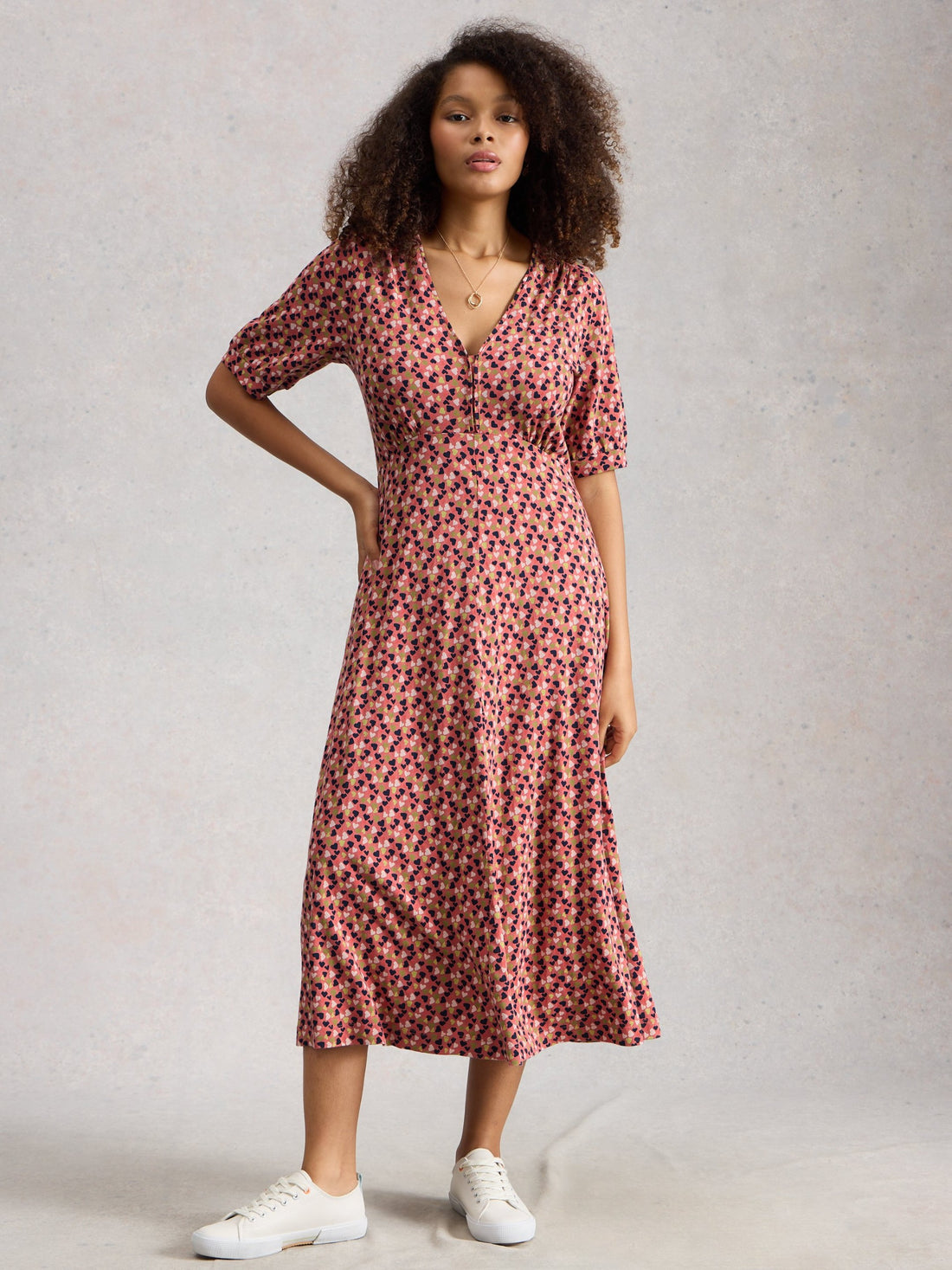 Megan Jersey Dress - Pink
