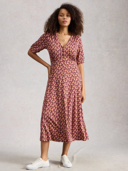 Megan Jersey Dress - Pink