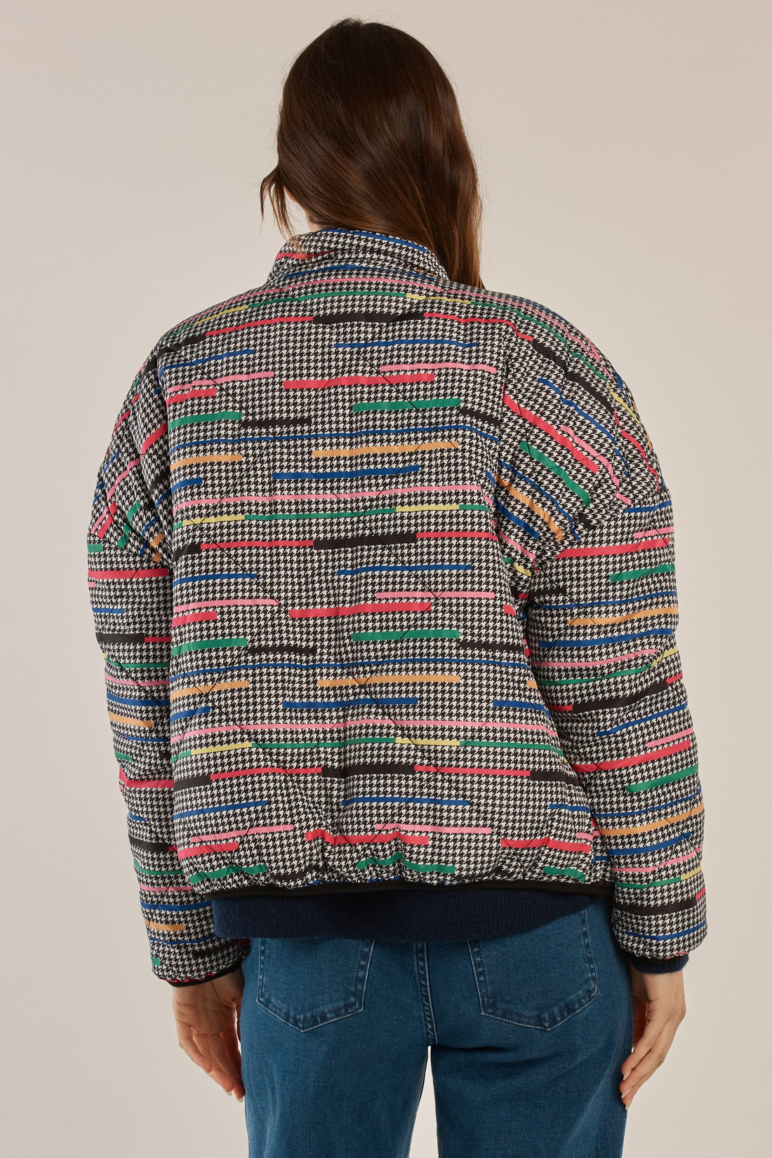 Finch Reversible Jacket Rainbow/Houndstooth