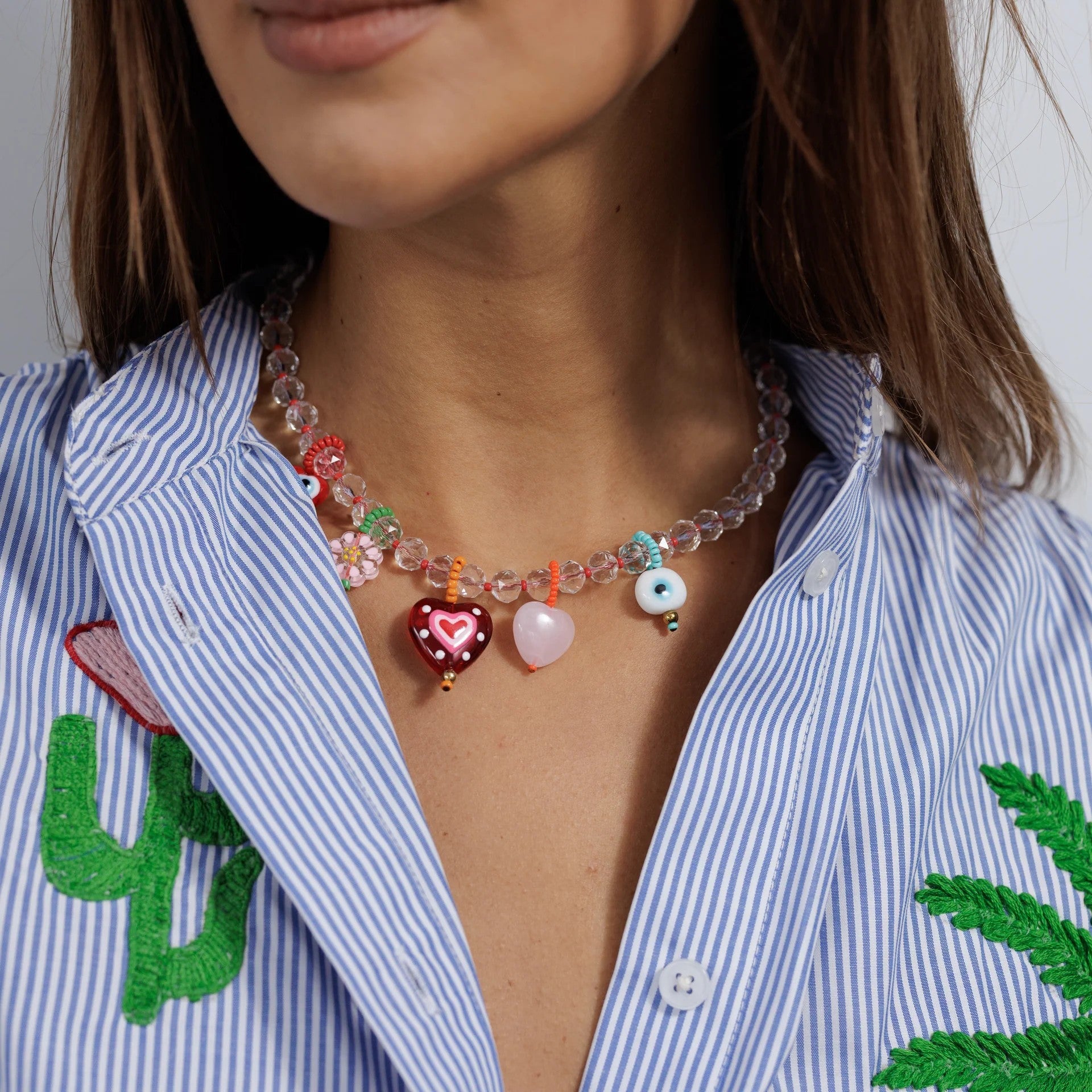 Beaded Charm Necklace HYN8