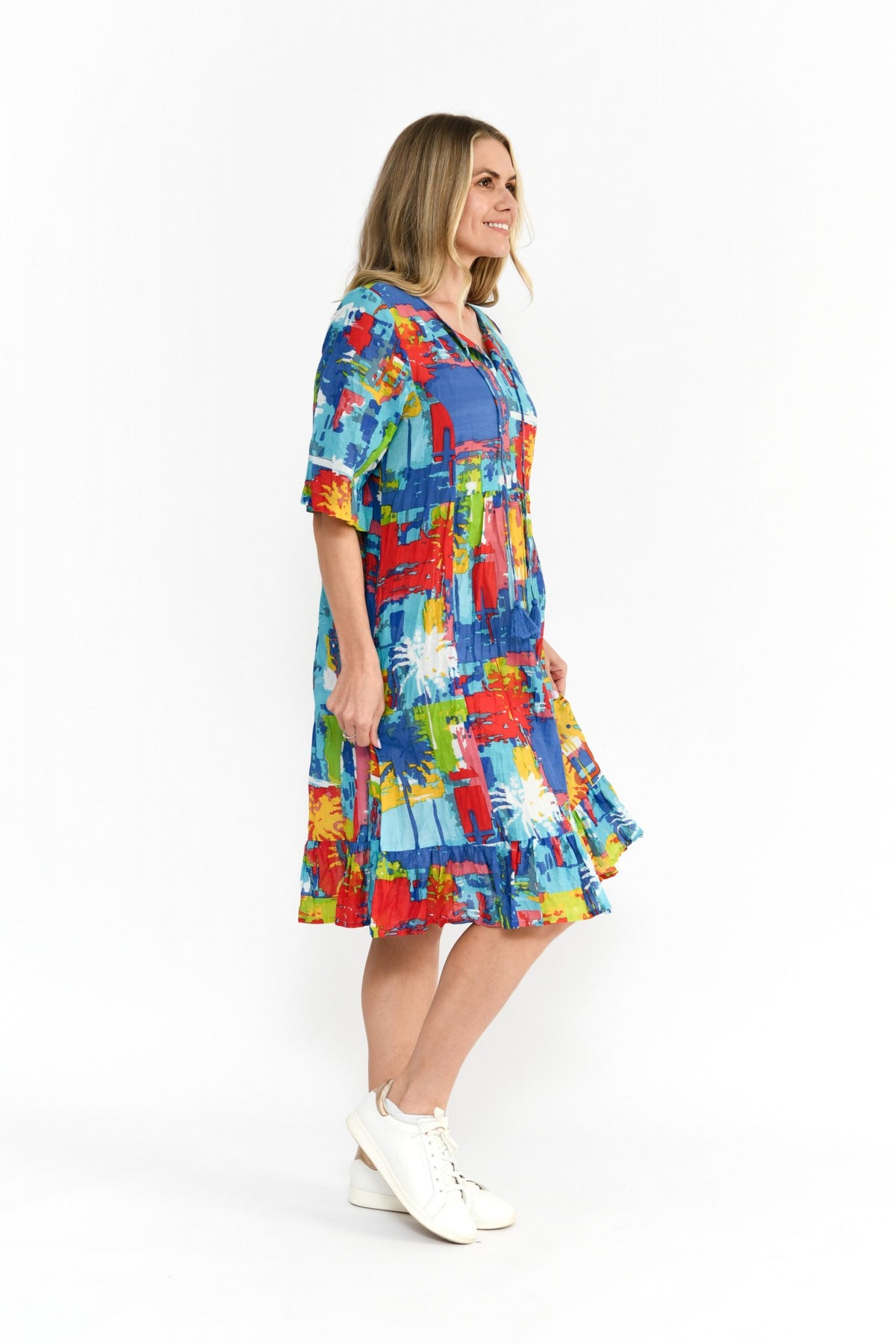 Charli tassel dress - Painted Palms 3