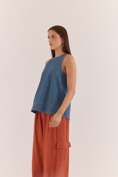 Loretta Denim Tunic