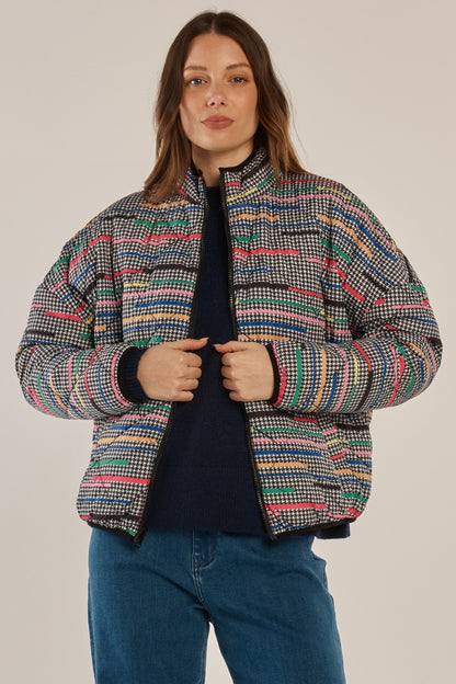 Finch Reversible Jacket Rainbow/Houndstooth