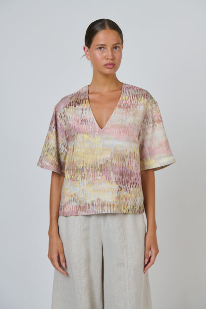Jenna Jardin Linen Top