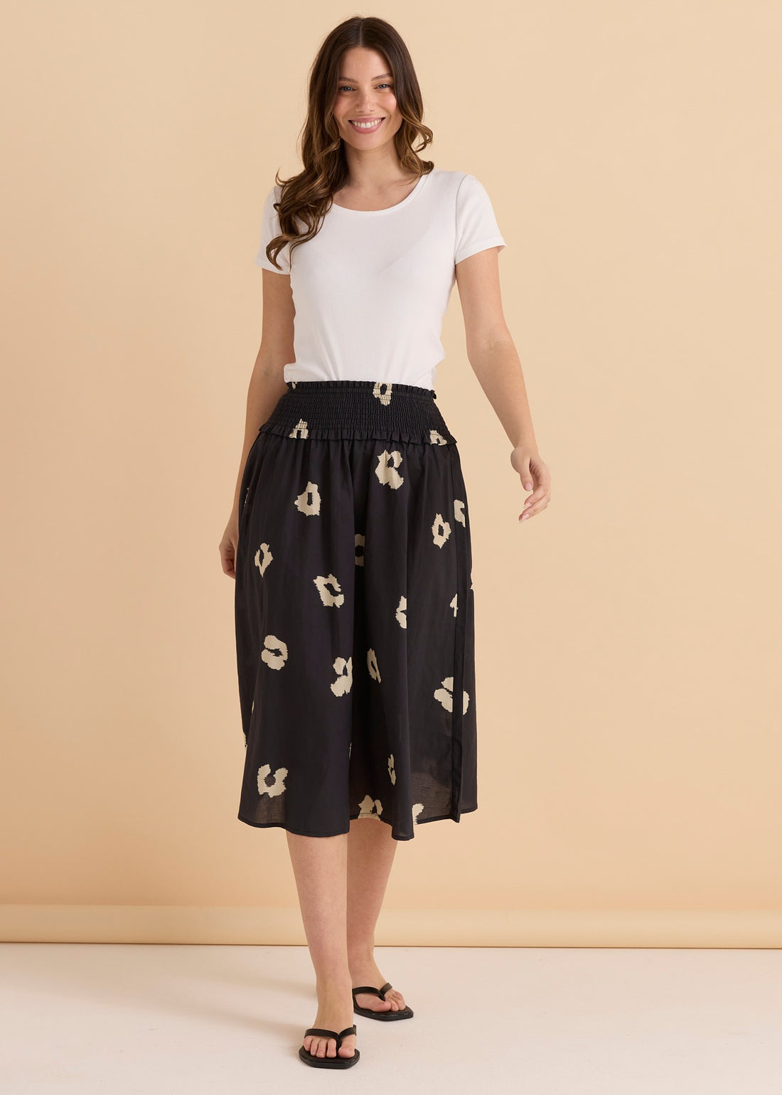 Reagan Poplin Skirt Leopard