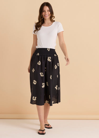 Reagan Poplin Skirt Leopard