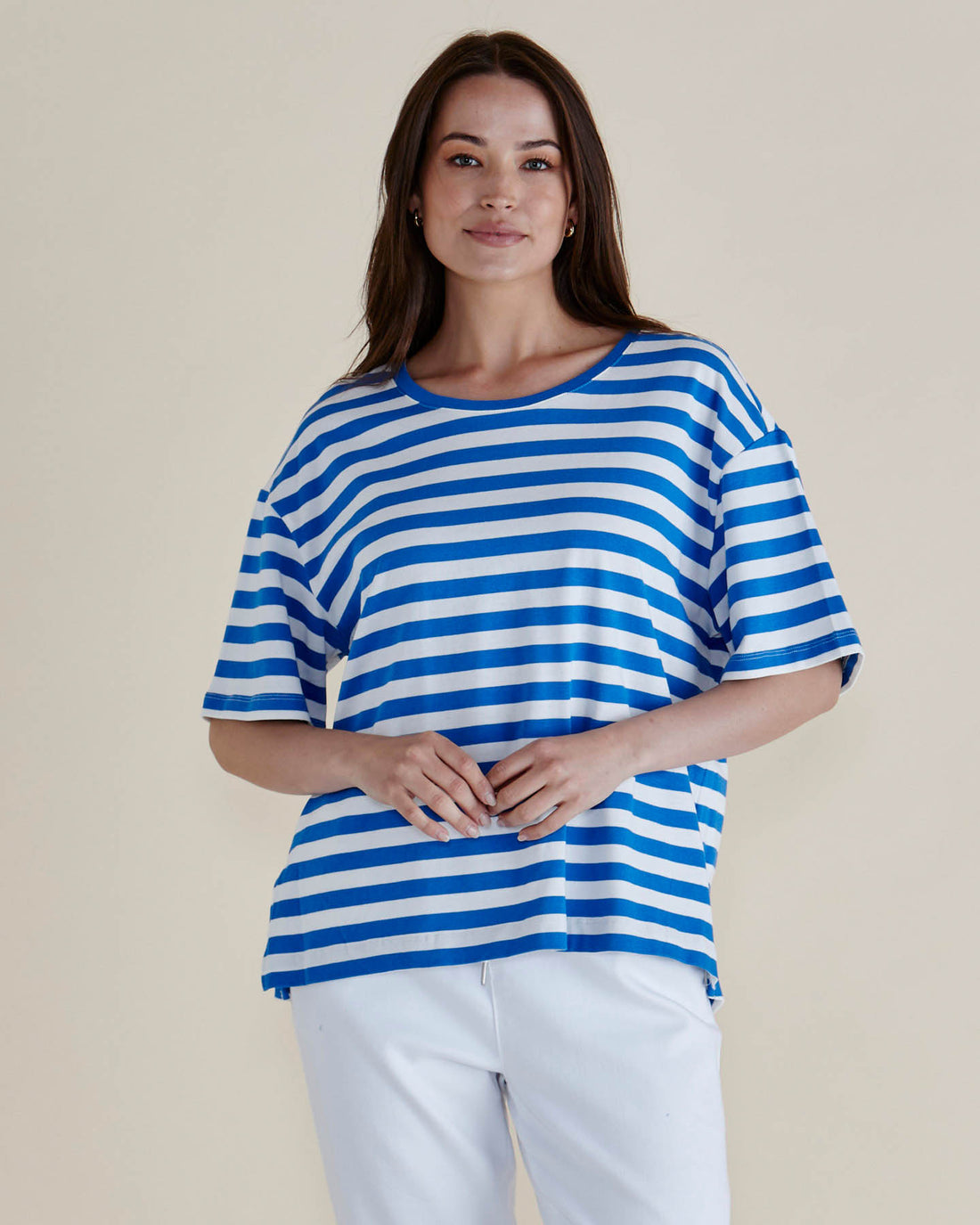 Relax Boxy Tee Azure Blue