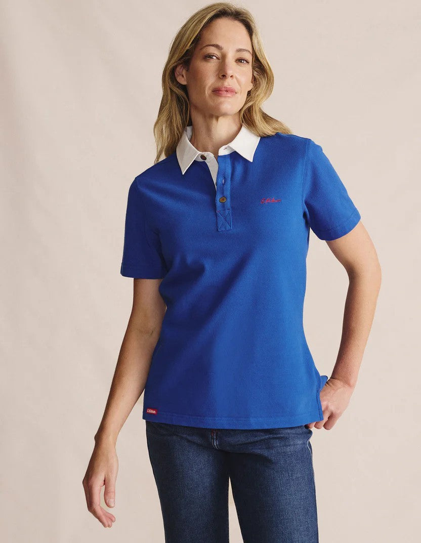 Tuli Short Sleeve Polo - mid blue
