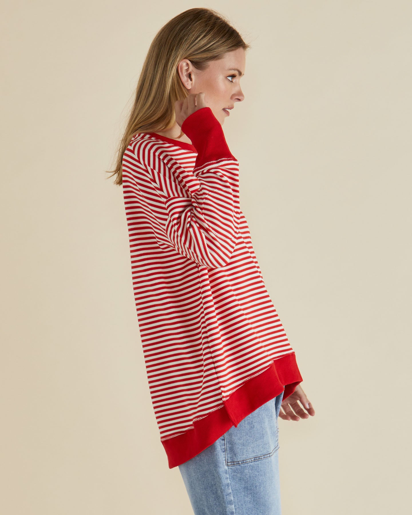 Cove Sweater Red Stripe