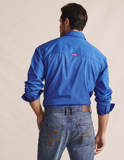 Armstrong Full Packet Workshirt - mid blue