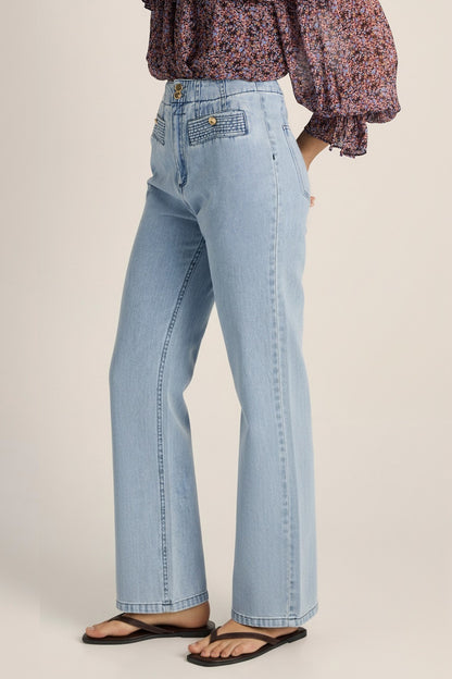 Lila Straight Leg Jean - light wash