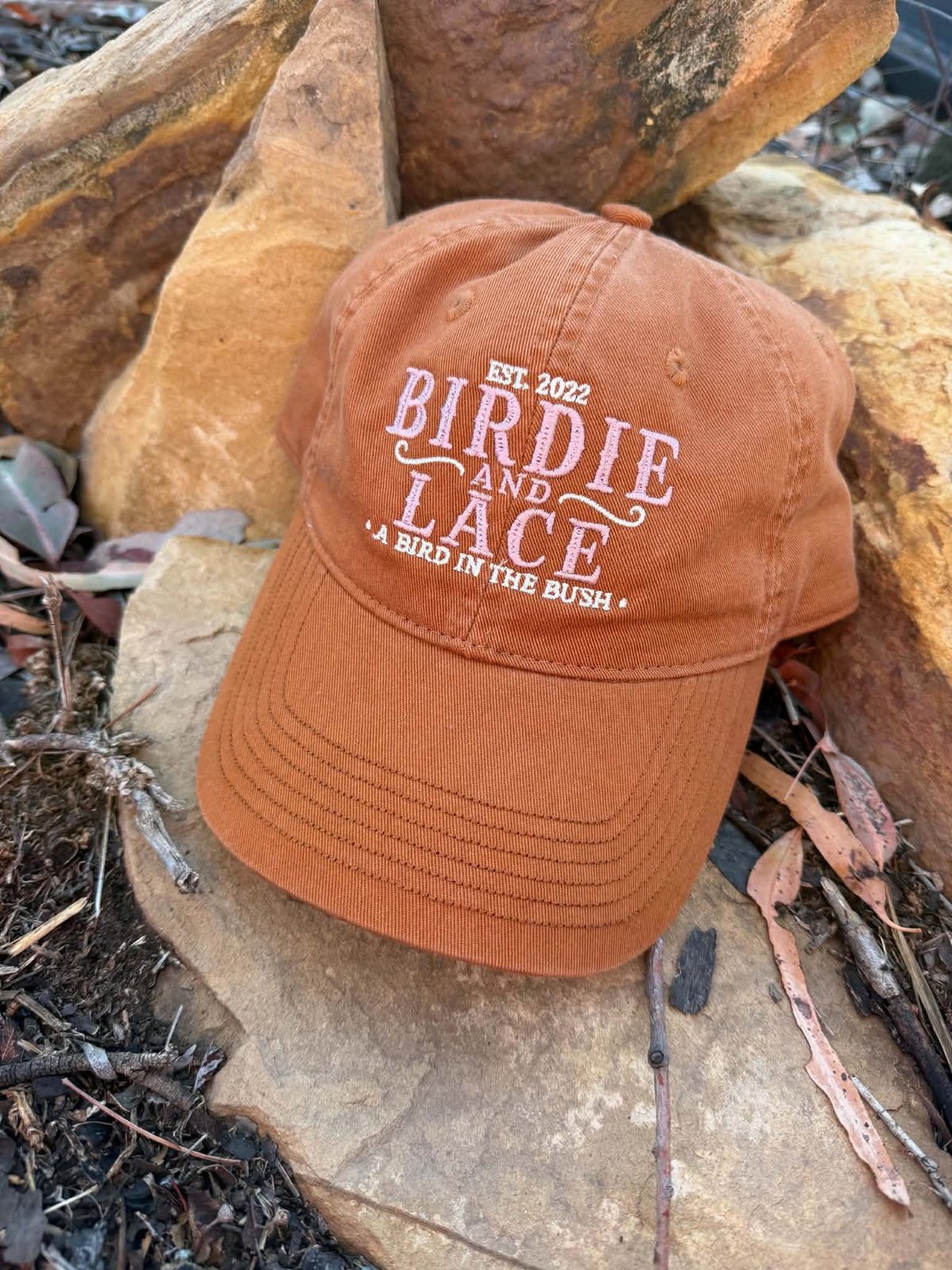 Birdie and Lace Cap - enzyme wash tan