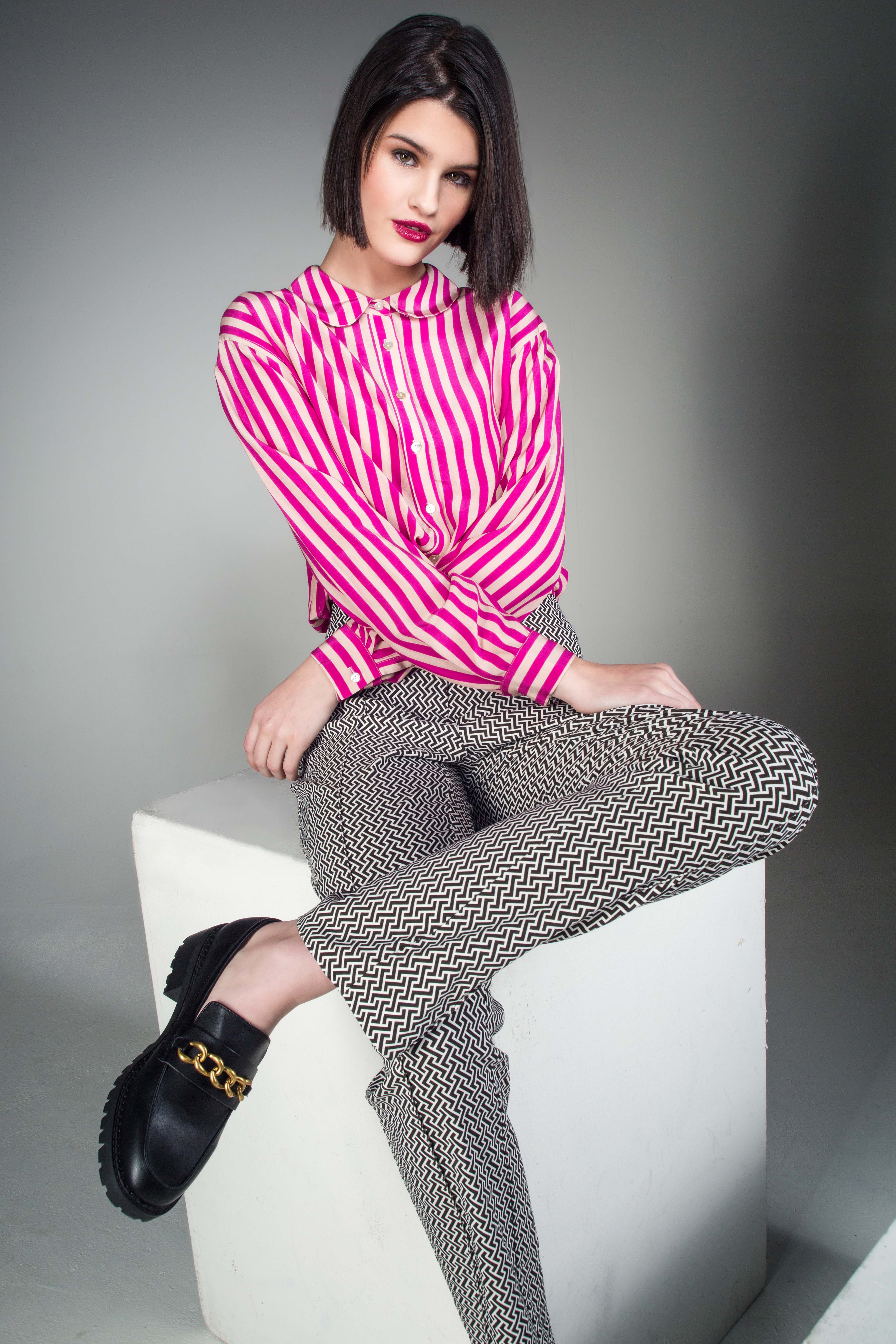 Stripe shirt Fuschia/Blush P565316