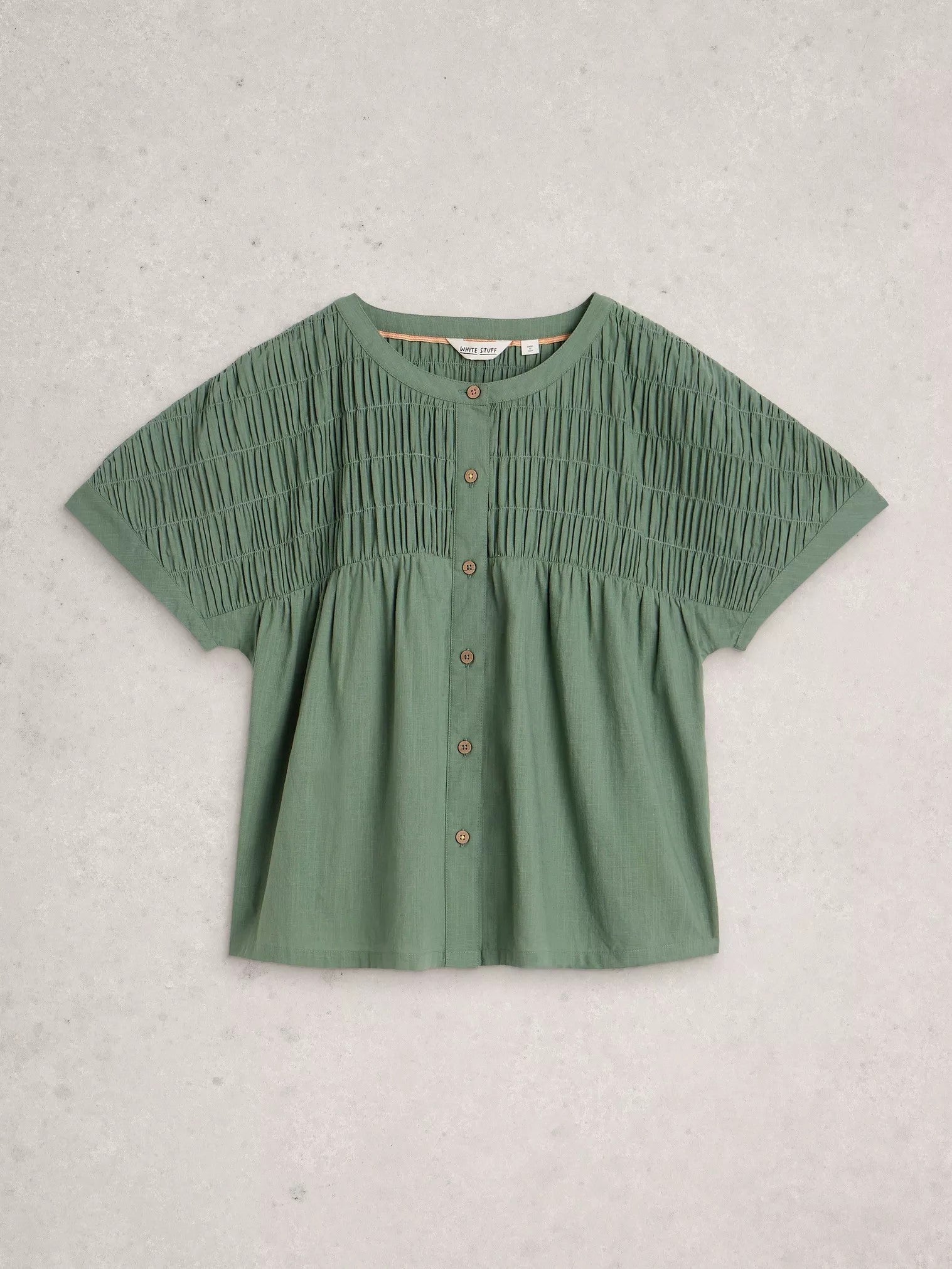 Tammie Organic Cotton Shirt Mid Green