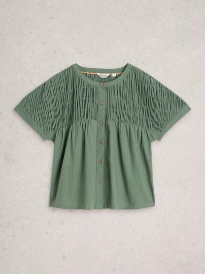 Tammie Organic Cotton Shirt Mid Green