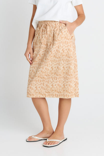 Quinn Cotton Skirt - ocelot
