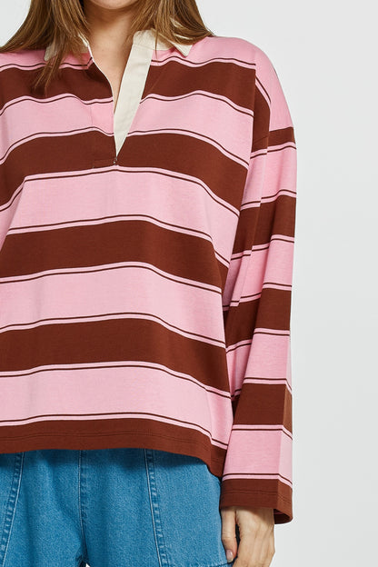 Roland Rugby Top pink/choc