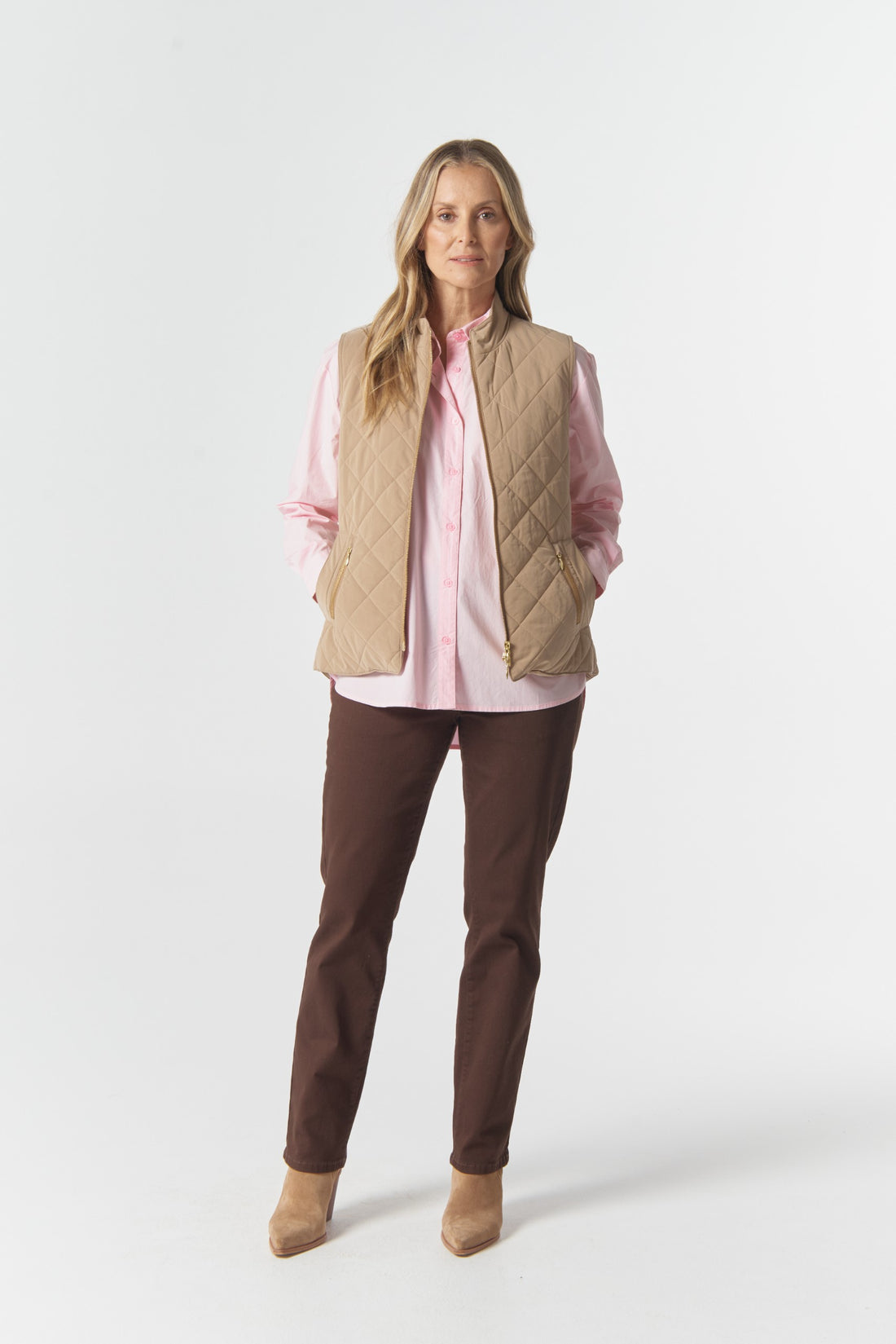 Heritage Quilted Vest Iced Coffee