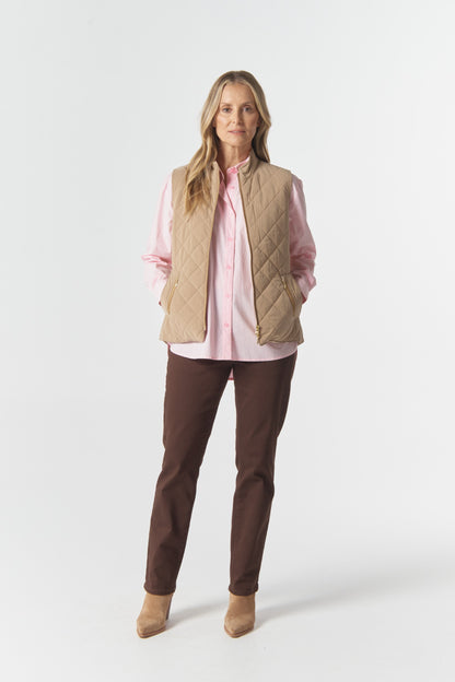 Heritage Quilted Vest Iced Coffee