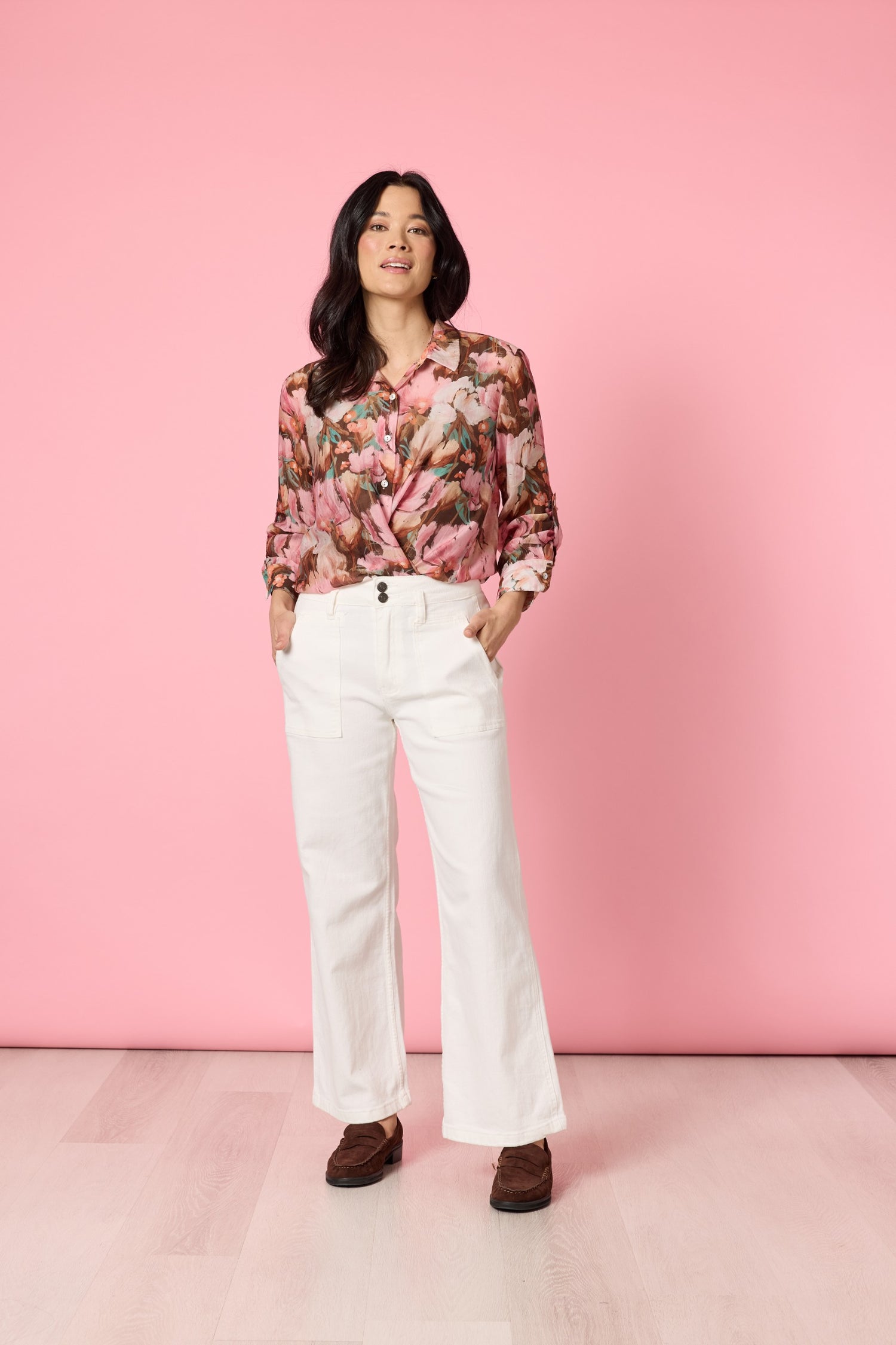 Dakota Print Shirt Blush Multi