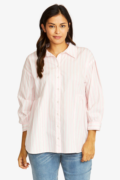 Elli Stripe Shirt White/Quartz