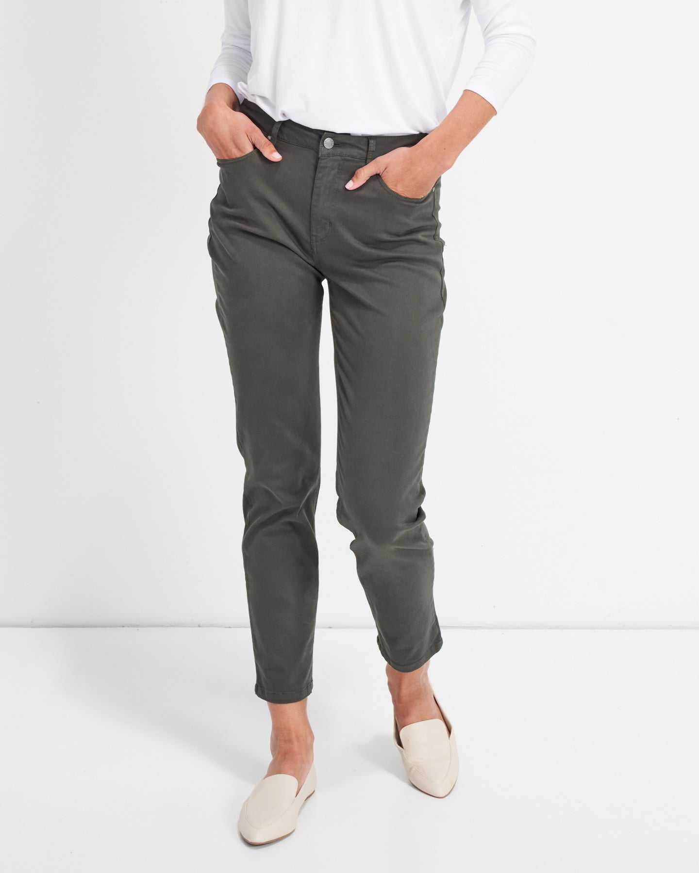 Roxette stretch chino jogger khaki