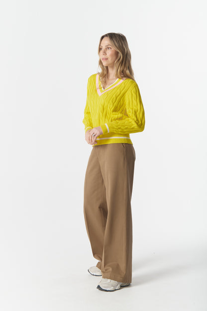 Cheeky Deep V Knit Limonite