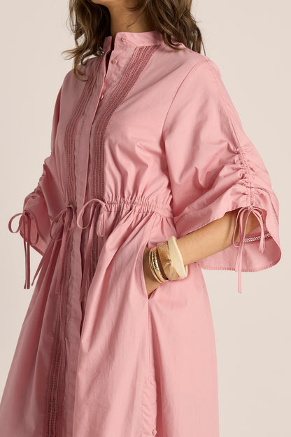 Etta Lace Detailed Dress - dusty rose
