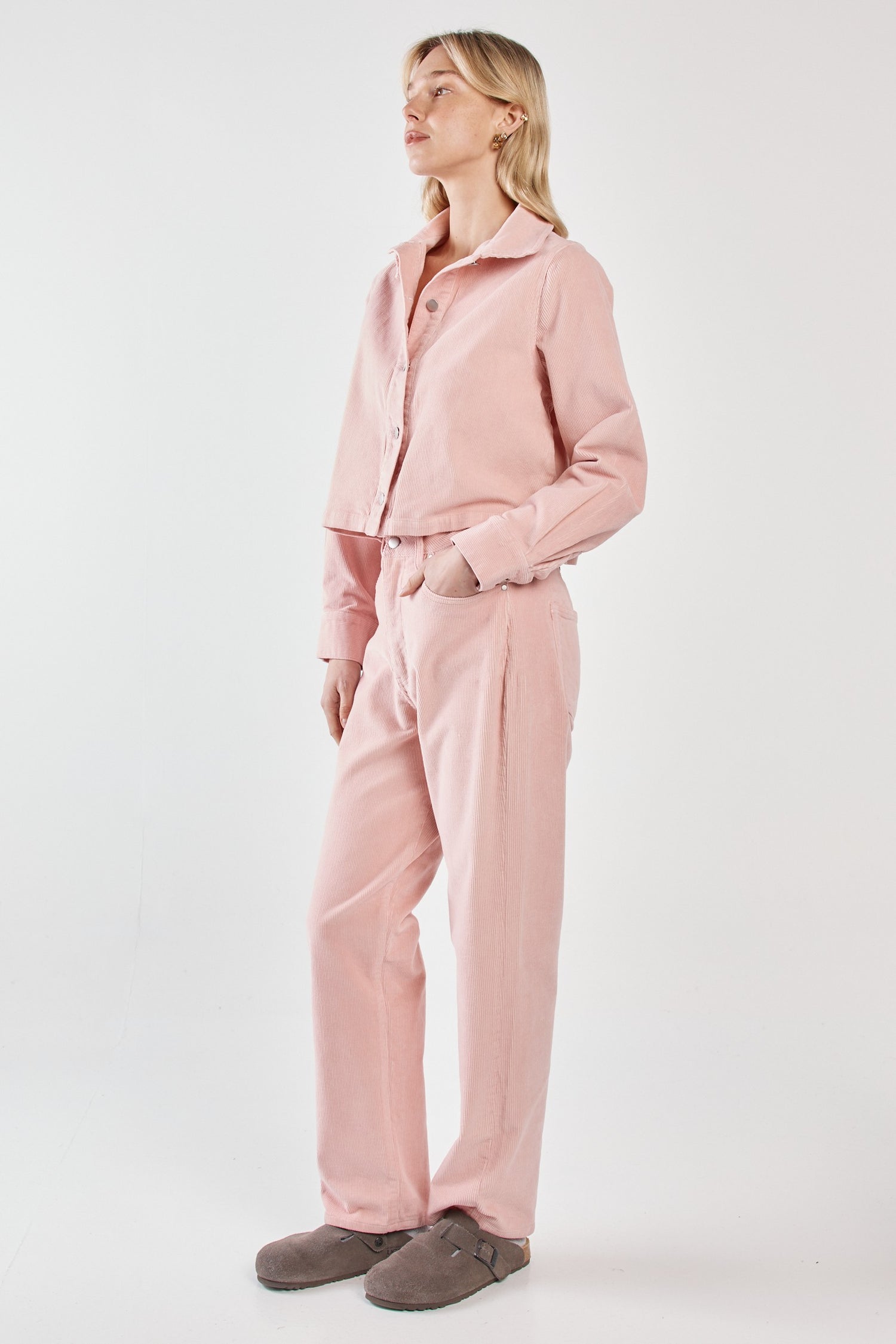 Parco Cord Straight Leg Jean dusty pink