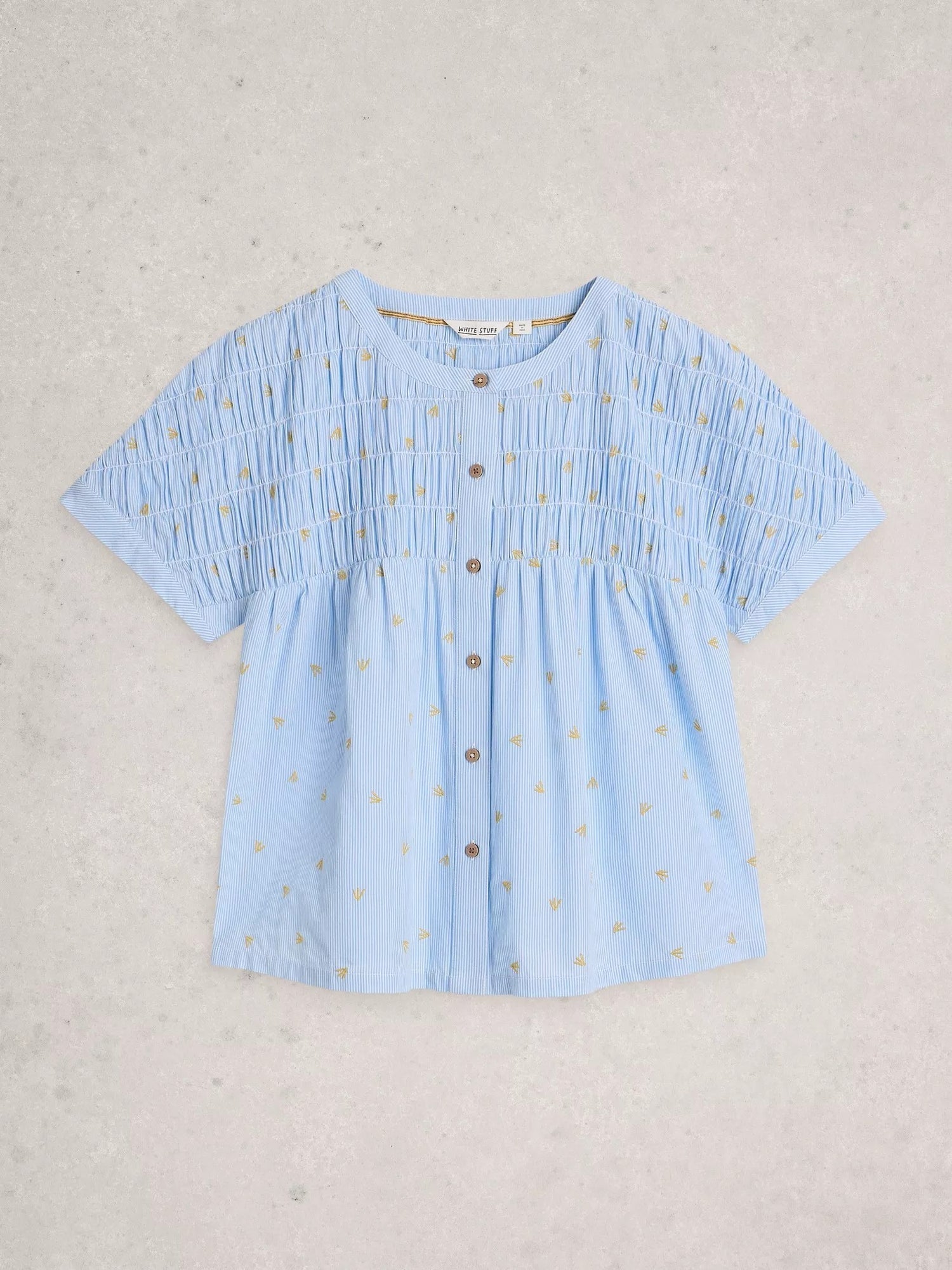Tammie Organic Cotton shirt Blue MLT
