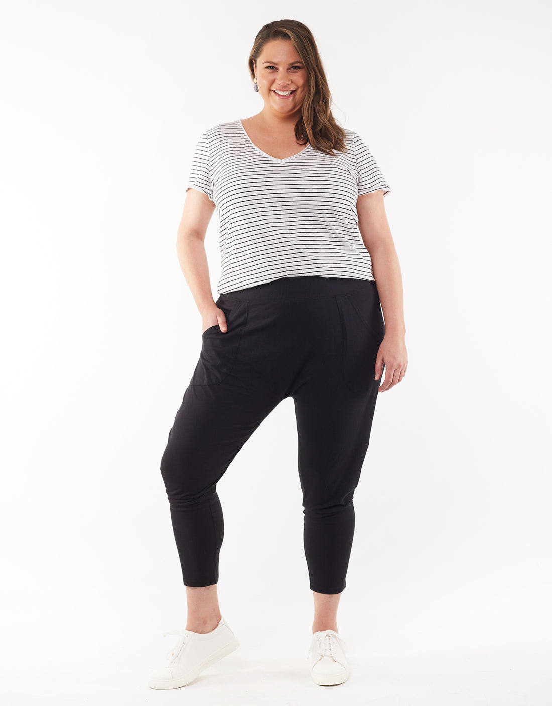 Washout pant washed black