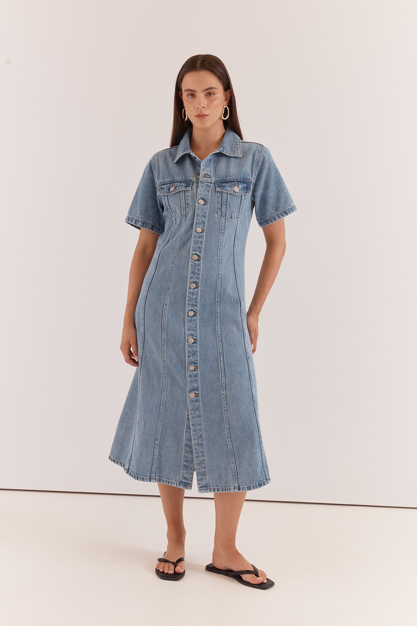 Kara Denim Midi Dress