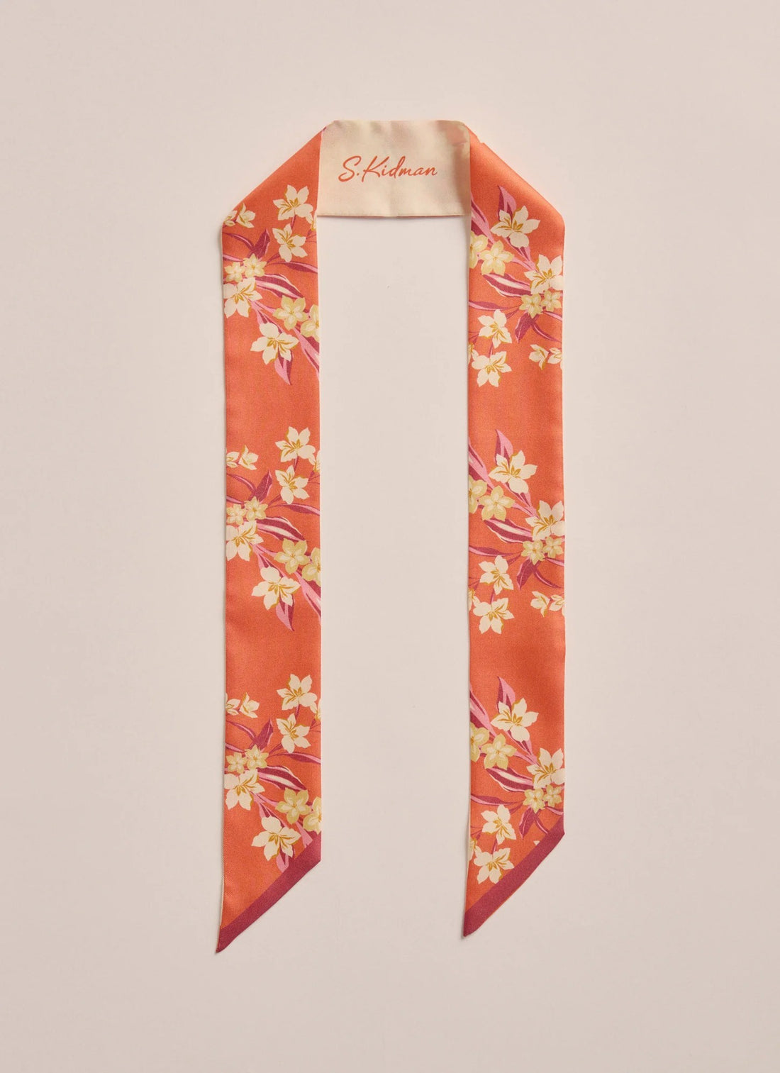 Pinnaroo Silk Twilly Scarf - dusky rose