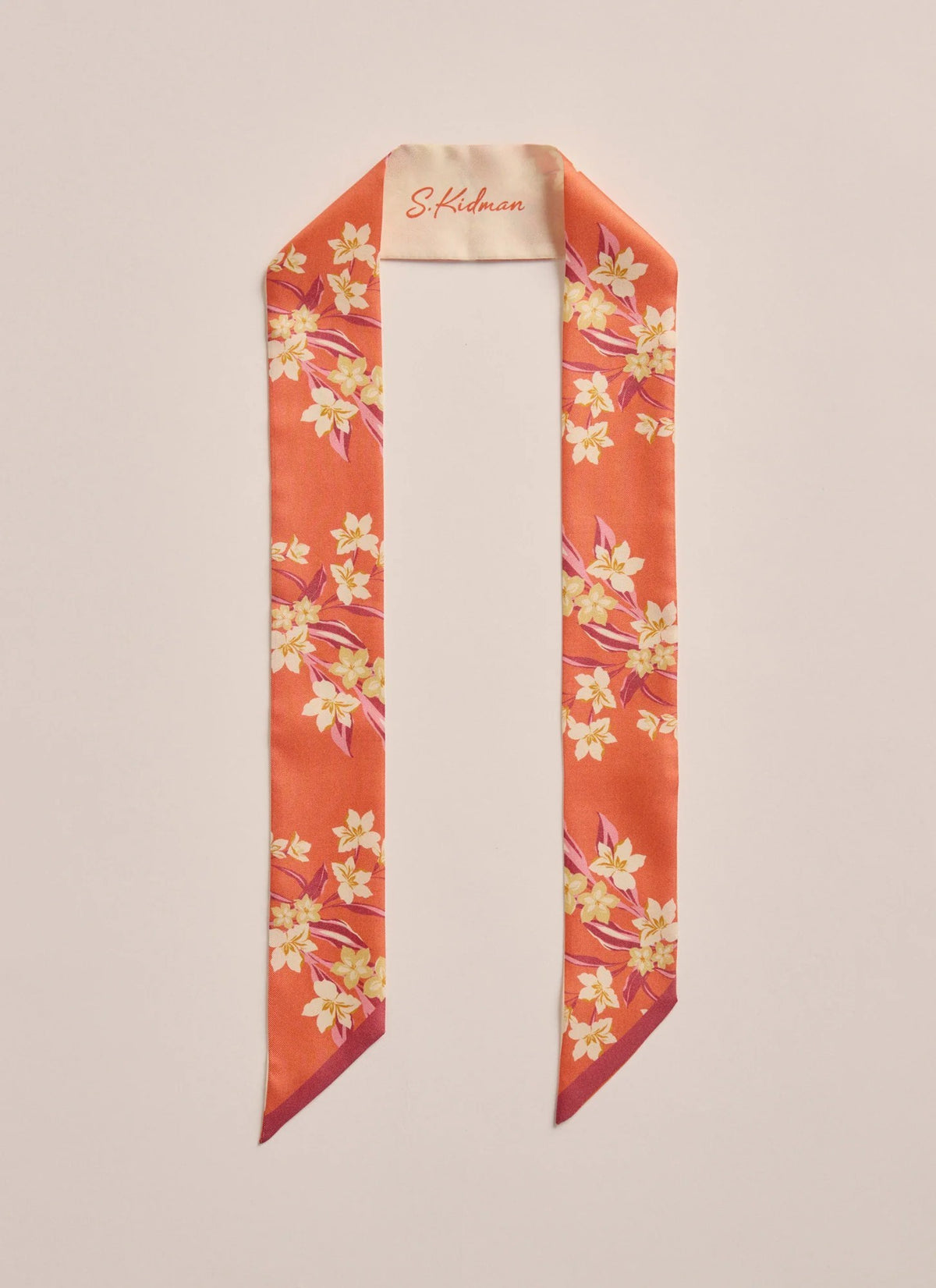 Pinnaroo Silk Twilly Scarf - dusky rose